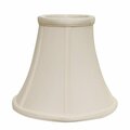 Homeroots 10 in. White Premium Bell Monay Shantung Lampshade 469590